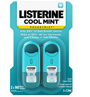 LISTERINE Pocket mist Cool Mint Oral Care Mist to Get Rid Of Bad Breath, 2 Pack
