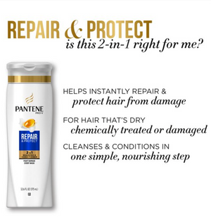 Pantene Pro-V Repair & Protect 2 in 1 Shampoo & Conditioner, 11 fl oz