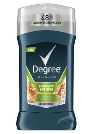 Degree Men Aluminum Free Deodorant Stick Mandarin & Vetiver, 2.6 OZ