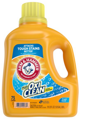 Arm & Hammer Plus OxiClean Fresh Scent, 75 Loads Liquid Laundry Detergent