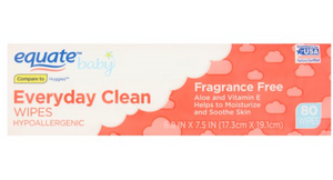 Equate Everyday Clean Aloe Baby Wipes, 1 Flip-Top Pack (80 Total Wipes)