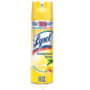 Lysol Disinfectant Spray, Lemon Breeze, 19oz
