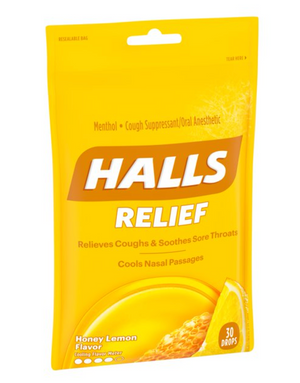 HALLS Relief  Cough Drops, 1 Bag (25 Total Drops)