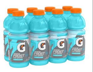 Gatorade Frost Thirst Quencher Sports Drink, Glacier Freeze, 20 oz Bottles, 8 Count