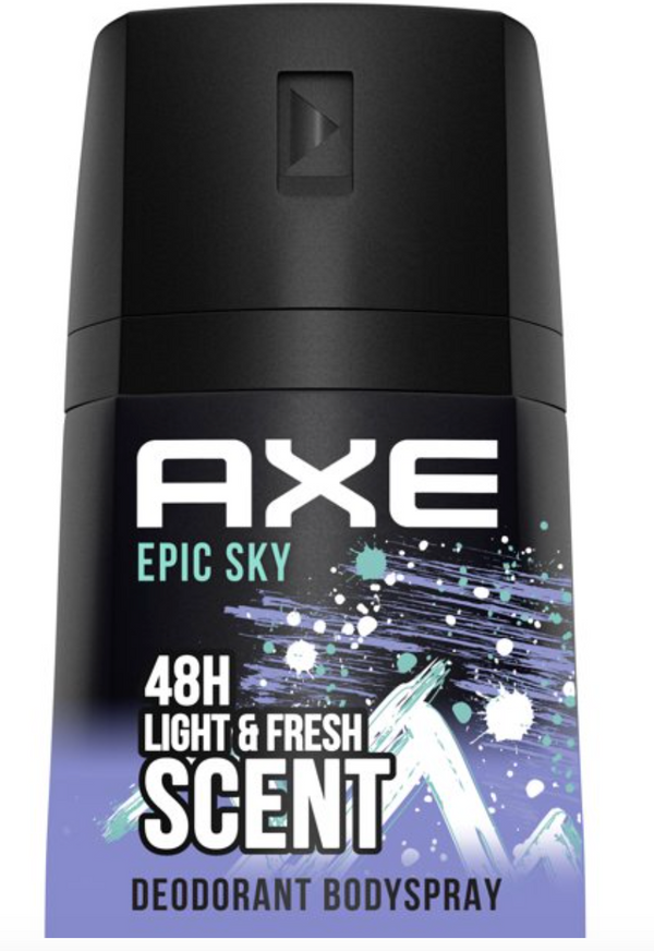 AXE Dual Action Body Spray Deodorant for Men, Epic Sky, 4.0 oz
