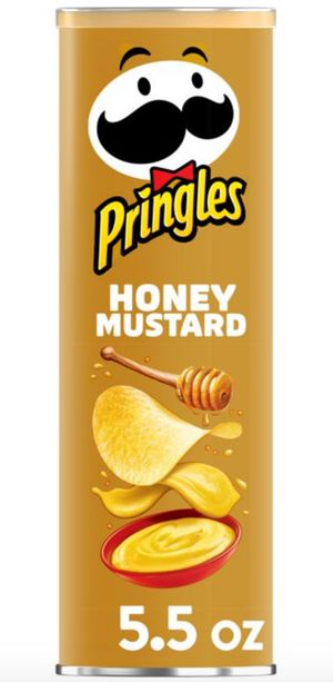 Pringles Potato Crisps Chips, Honey Mustard, 5.5oz Can