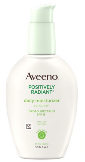 Aveeno Positively Radiant Daily Face Moisturizer SPF 15, 4 fl. oz