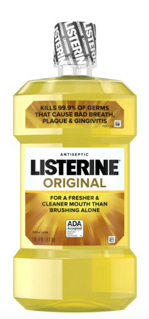 Listerine Original Antiseptic Mouthwash for Bad Breath & Plaque, 1 L