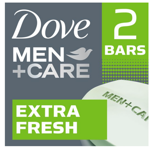 Dove Men+Care Bar, Face, and Shaving Extra Fresh, 3.75 Oz., 2 Bars