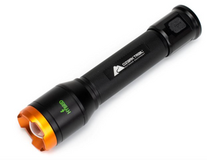 Ozark Trail 750 Lumens LED Hybrid Power Flashlight(4 AA Alkaline and Rechargeable Batteries), Black